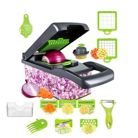 VeggieMaster: 16-in-1 Dynamic Prep Station